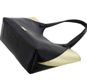 Ledershopper mit lila Innenfutter handgefertigt