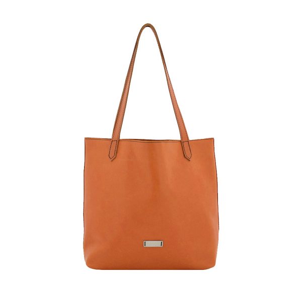Große Ledertasche mit Henkel Shopping Bag