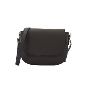 Umhängetasche aus Leder braun. Dunkelbraune kleine Ledertasche handgefertigt. Tasche mit Deckelklappe.