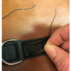 Lederrucksack nähen - Handarbeit.