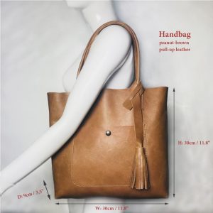 Henkeltasche Ledertasche hellbraun, mittelgroß, Handtasche Schultertasche. Handmade Tasche.
