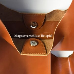 Hobo Bag aus Leder genäht cognac braun mit Henkel, Verschluss und Innenfach. Ledertasche groß, minimalistisch, Tasche perfekt für alles. Handgefertigt in Deutschland.