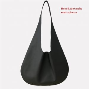 Hobo Ledertasche in matt schwarz. Klassische große Tasche. Damen Schultertasche mit Henkel. Handgefertigte Shopper Hobo Bag, minimalistische Tasche perfekt für alles. Individuelle Taschen aus dem Atelier ninok.