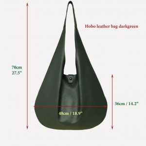 Gruene Hobo Bag Ledertasche für Damen groß. Handgefertigte Handtasche. Schultertasche dunkelgrün. XL Ledershopper.