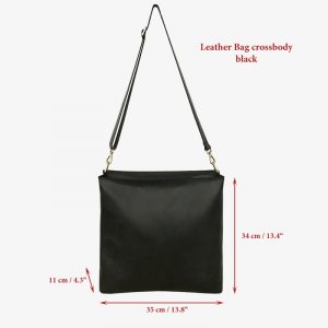 Ledertasche schwarz gross Damen und Herren Shopper minimalistisch und praktisch. Handgefertigt in Deutschland.