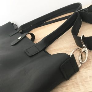 Ledertasche schwarz Henkeltasche, Schultertasche, Umhängetasche crossbody. Handgefertigte Ledertasche. für Damen und Herren. Grosse Tasche Shopper.