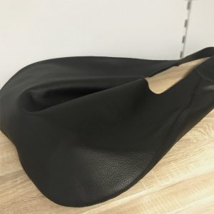 Ledertasche Hobo Bag schwarz Oliven Gerbung, natürlich pflanzlich gegerbtes Leder