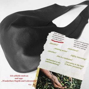 Natürlich pflanzlich gegerbters Leder Tasche für Damen, große Hobo Bag mit Henkel