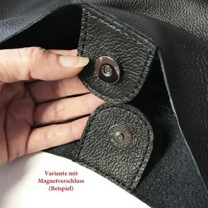Hobo Ledertasche mit Magnetverschluss. Tasche aus vegetabil gegerbten Olivenblatt Leder.