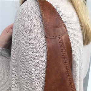 Vintage Ledertasche cognac grosse Hobo Bag. Schultertasche Hobo Bag. Geschenk für Frau.