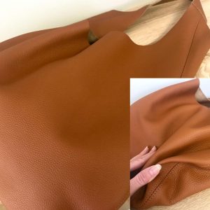 Hobo Bag cognac braun matt genarbtes Leder. Damen Schultertasche mit Henkel. Handgefertigte Ledertasche für Damen. Tasche für jeden Tag.