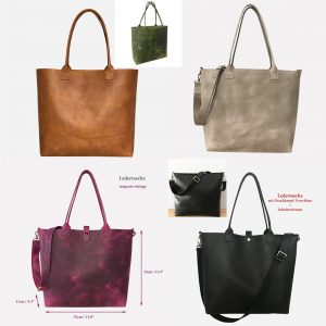 Ledertasche schwarz, cognac, grau, gruen, bordeaux. Handgefertigte Ledertasche nach Wunsch für Damen und Herren. Schultertaschen, Crossbody, Handtaschen.