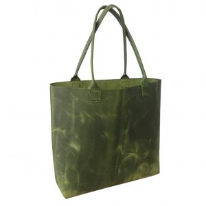 Ledertasche grün gross Shopper, handgefertigte Henkeltasche. Vintage grüne Schultertasche mit Innenfach mit Reißverschluss. Geschenke Idee für Damen handmade.