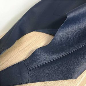 Ledertasche dunkelblau klassisch Hobo bag Schultertasche handgefertigt mit Henkel.