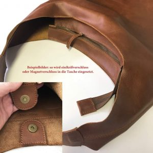 Hobo Bag, Ledertasche erdnuss braun, mittelbraun mit Henkel. Große Tasche für Damen. Schultertasche handgefertigt aus Echtleder optional mit Verschluss.