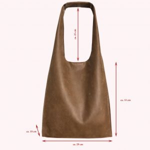Henkeltasche vintage Leder braun, Schultertasche Shopper mit Magnetverschluss und Schlüsselband. Weiche Ledertasche nubuk Haptik, mittelgroße Damen Ledertasche handgefertigt. Tasche für jeden Tag schlicht minimalistisch, robust.