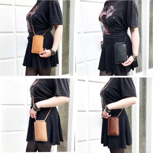 Handytasche zum umhängen aus Leder mit Karten Geld Fach in schwarz, braun, cognac, beige, dunkelblau navy, grau vintage. Minimalistische Handy Ledertasche aus dickem robusten Leder handgefertigt in Deutschland.