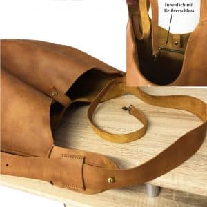 Große Umhängetasche Hobo bag cognac oder schwarz, braun, beige, grau, blau, grün aus dickem Leder handgefertigt. Damentasche mit verstellbarem Riemen und Innenfach. Schultertasche und crossbody mit Verschluss. Handgenähte robuste Ledertasche. Wunschtasche Individuell möglich.