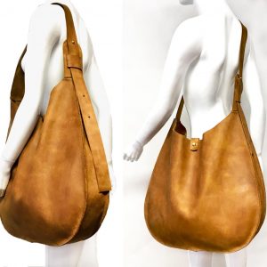 Große Umhängetasche Hobo bag cognac oder schwarz, braun, beige, grau, blau, grün aus dickem Leder handgefertigt. Damentasche mit verstellbarem Riemen und Innenfach. Schultertasche und crossbody mit Verschluss. Handgenähte robuste Ledertasche.