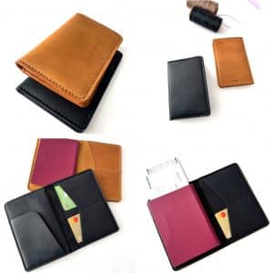 Reisepasshülle aus Leder in vintage schwarz und cognac braun. Passhülle, Ticket und Kartenetui mit vielen Einschüben. Handgenäht aus robustem Pull-Up Rindsleder. Polierte Kanten. Personalisierung mit Namen oder Initialen möglich. Gute Geschenkidee für Damen und Herren.