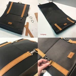 Lederrucksack schwarz für Damen und Herren, groß, praktisch im Alltag, Business, Reisen, Uni. Hangefertigter Rucksack aus robustem Büffel Echtleder.