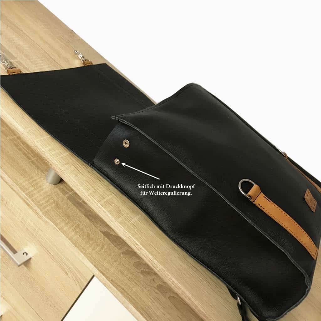 Lederrucksack schwarz für Damen und Herren, groß, praktisch im Alltag, Business, Reisen, Uni. Hangefertigter Rucksack aus robustem Büffel Echtleder.