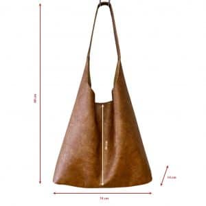 Ledertasche für den Alltag braun vintage mittelgroß mit einem Henkel. Schultertasche mit einem Innenfach, verstärktem Boden und Magnetverschluss. Hobo artige Tasche aus glattem Leder mittelbraun mit antik Optik. Taschenmaße 34 cm breit, 30cm hoch und 14cm tief. Mit Henkel Gesamthöhe cirka 60cm.